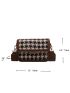 Mini Houndstooth Pattern Flap Square Bag