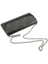 Snakeskin Embossed Flap Chain Square Bag