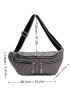 Metallic Quilted Detail Waist Bag