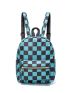 Checkered Pattern Functional Backpack