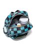 Checkered Pattern Functional Backpack