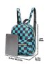 Checkered Pattern Functional Backpack