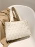 Quilted Detail Shoulder Tote Bag