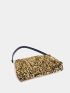 Sequin Decor Zipper Square Bag