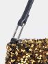 Sequin Decor Zipper Square Bag