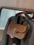 Metal Lock Flap Square Bag