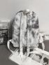 Tie Dye Letter Patch Decor Functional Backpack