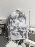 Tie Dye Letter Patch Decor Functional Backpack