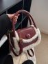 Mini Fuzzy Panel Flap Square Bag