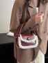 Mini Fuzzy Panel Flap Square Bag