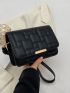 Mini Quilted Detail Metal Decor Flap Square Bag