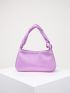 Knot Decor Satin Hobo Bag