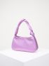 Knot Decor Satin Hobo Bag