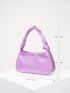 Knot Decor Satin Hobo Bag