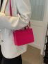 Neon Pink Stitch Square Bag