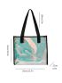 Holographic Double Handle Shoulder Tote Bag