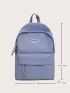 Letter Embroidery Functional Backpack