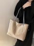 Minimalist Grommet Eyelet Shoulder Tote Bag