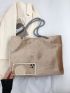 Minimalist Grommet Eyelet Shoulder Tote Bag