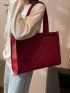 Minimalist Quilted Pattern Shoulder Tote Bag