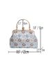 Geometric Pattern Kiss Lock Chain Satchel Bag