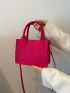 Neon Pink Stitch Square Bag