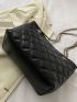 Quilted Chain Shoulder Tote Bag