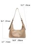 Litchi Embossed Hobo Bag