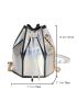 Mini Holographic Drawstring Chain Bucket Bag