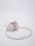 Mini Quilted Faux Pearl Decor Bucket Bag