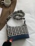 Plaid Pattern Shoulder Bag