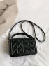 Quilted Chain Decor Square Bag