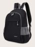 Patch Detail Zip Front Functional Backpack