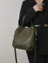 Minimalist Bucket Bag Small Dark Green