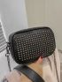 Mini Studded Decor Chain Square Bag