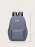 Letter Embroidery Functional Backpack