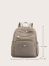 Metal Decor Functional Backpack