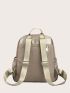 Metal Decor Functional Backpack