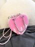 Bead Decor Heart Design Novelty Bag