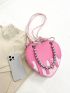 Bead Decor Heart Design Novelty Bag