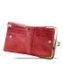 Vintage Style Small Wallet, Snap Button Artificial Leather Wallet With Card Slots & Zipper Pocket