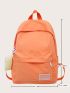 Letter Patch Decor Functional Backpack With Cheese Charm