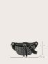 Studded Decor Waist Bag