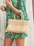 Fringe Decor Straw Bag