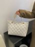 Quilted Detail Chain Square Bag