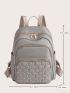 Quilted Studded Decor Functional Backpack