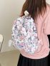 Butterfly Pattern Functional Backpack With Cartoon Bag Charm