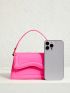 Mini Neon Pink Flap Square Bag