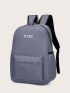 Letter Graphic Functional Backpack