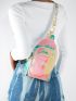 Mini Tie Dye Letter Patch Decor Sling Bag